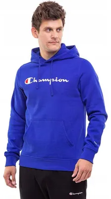 Produktbild von Champion - Kapuzenpullover Logo für Herren MR460 (S) (Blau)