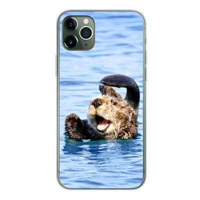 Produktbild von MuchoWow® Handyhülle Schutzhülle Hülle für iPhone 11 Pro Max Seeotter - Lustig - Wasser - Kinder - Jungen - Mädchen - Kind Silikon Softcase Handy Hülle - Schutz