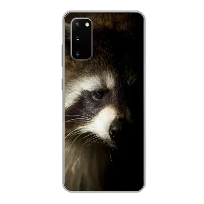 Produktbild von MuchoWow® Handyhülle Schutzhülle Hülle für Samsung Galaxy S20 Waschbär - Wilde Tiere - Schwarz Silikon Softcase Handy Hülle - Bild
