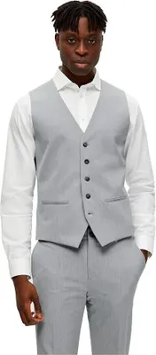 Image de Selected Liam Slim Fit Weste Grau 48 Herren Grau 48