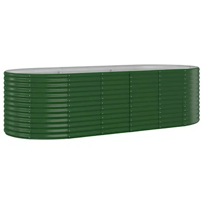 Zdjęcie produktu dla vidaXL Podwyższone łóżko Stal malowana proszkowo 249x100x68 cm Zielony