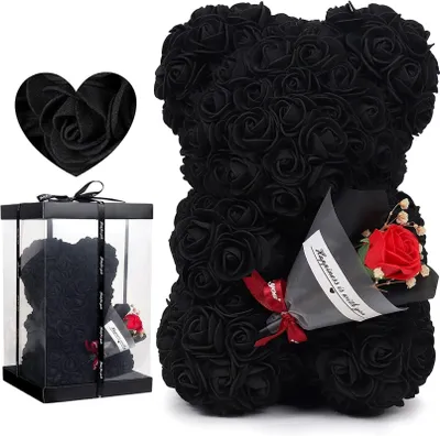 Productafbeelding van Omgoods - Rozenbeer met Geschenkdoos, Uniek Cadeau voor Vrouwen