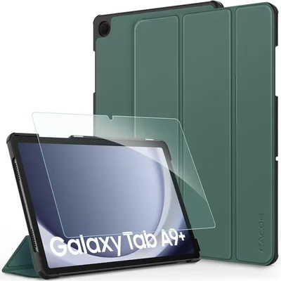 Productafbeelding van Beschermhoes met beschermfolie voor de Samsung Galaxy Tab A9+ Plus 11 inch (2023), donkergroen