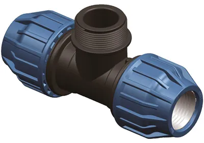 Obrázok produktu pre PP T-kus 16x1/2" pre vodovodné potrubie PE PN16 BAR
