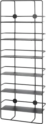 Produktbild von Wandregal >37563< in schwarz, Metall - 37x103x14cm (BxHxT)