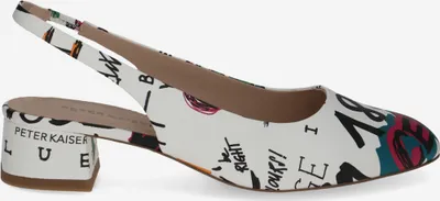Produktbild von Peter Kaiser Peeptoes & Slingpumps 79540, Glattleder, Weiß, Damen