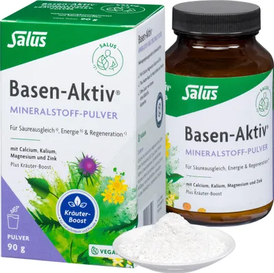 Produktbild von Salus Basen-Aktiv Mineralstoff-Kräuterextrakt-Pulver 90 g