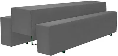 Produktbild von Deckel Set 3-teilig für Bierzelt garniert 1 x Tisch ca. 220 x 70 cm - 2 x Bank ca. 220 x 25 cm anthrazit