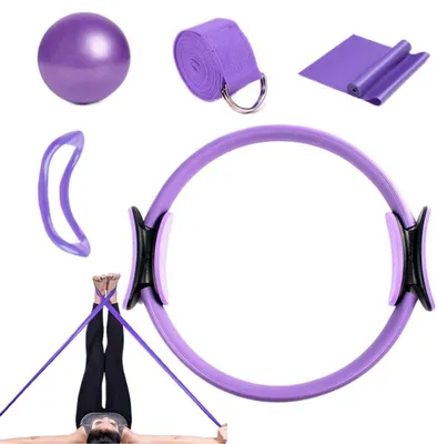 Produktbild von Pilates & Yoga Set – Ring, Ball, Widerstandsbänder – Home Fitness Komplettset