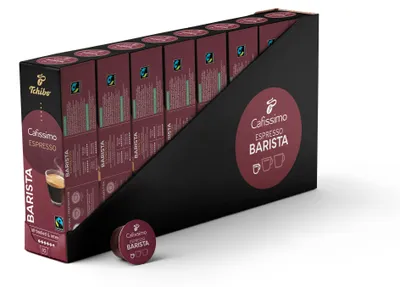 Produktbild von Tchibo Cafissimo Vorratsbox Espresso Barista Kaffeekapseln, 80 Stück (8x10 Kapseln), nachhaltig & fair gehandelt