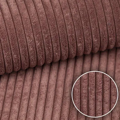 Produktbild von HEKO PANELS Murano Premium Cordoptik Deko Stoff Möbelstoff Polsterstoff Cord Breitcord - Rosa