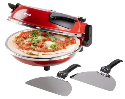 Productafbeelding van Domo DO9284PZ, 1 pizza, Rood, 32 cm, 400 °C, Keramisch, 0,9 m