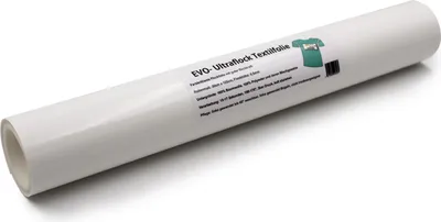Produktbild von EVO Ultraflock Textilfolie 30x125 cm – Flockfolie für Plotter, Textiltransfer, elastisch & deckend – für Baumwolle & Polyester 001 Weiß
