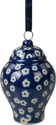 Produktbild von Clayre & Eef Deko-Anhänger Ø 5x8 cm Blau Keramik