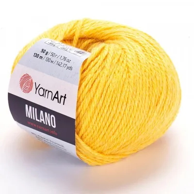 Produktbild von YarnArt Milano 863 Wolle Sonnengelb 50g 130m