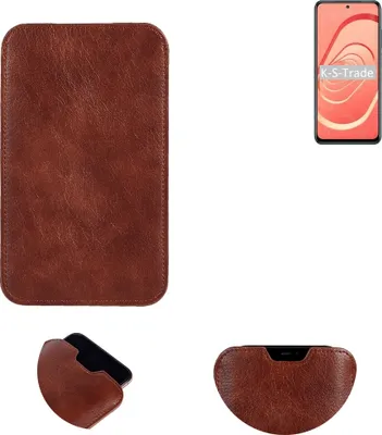 Produktbild von K-S-Trade Schutzhülle Handyhülle kompatibel mit Xiaomi Redmi Note 10 Handytasche Kunstleder Sleeve in braun