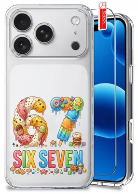 Produktbild von Hülle für das iPhone 17 Pro – Sommermotive, farbenfrohe, transparente Hülle + Displayschutzglas