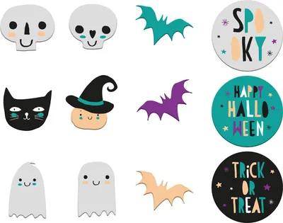 Produktbild von 12 Trick or Treat Fenstersticker