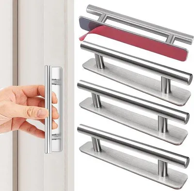 Productafbeelding van Famanu meubelgrepen, 4 stuks - Zelfklevend, roestvrij staal, 150 mm, zilver