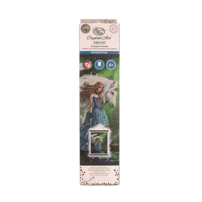 Produktbild von Crystal Art Scroll Einhorn 35x45 cm