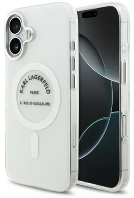 Zdjęcie produktu dla Etui Karl Lagerfeld IML Karl RSG Logo do iPhone 17 przezroczysty
