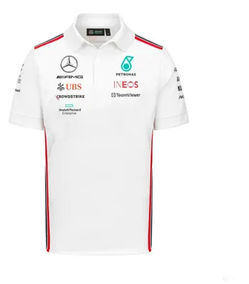 Produktbild von Mercedes Team Herren Polohemd, Weiß, 2023 S