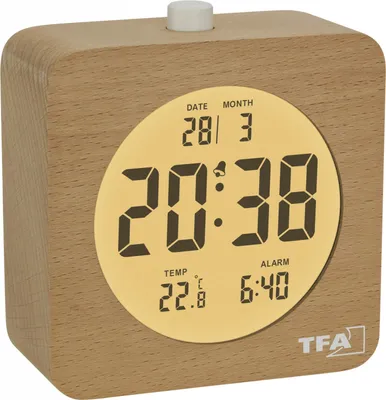 Obrázok produktu pre TFA-Dostmann 60.2049.05, Digitálny budík, Štvorec, buk, Vnútorný, Dospelý/Dieťa, Chlapec / dievča