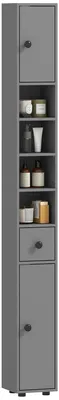 Produktbild von kleankin Badezimmerschrank schmal, Hochschrank mit Schublade, 4 offenen Fächern