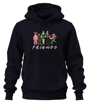 Obrázok produktu pre Friends Christmas Movies Grinch Buddy the Christmas Elf - Christmas Xmas Uni mikina s kapucňou, Navy, XXL