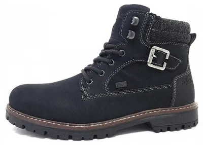 Image de Bottes de ville Rieker Nabulus pour hommes, modèle à lacets, couleur noire, style décontracté