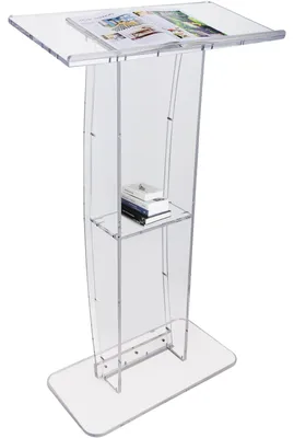 Zdjęcie produktu dla Vevor Akrylowy Podest Stojący 119 Cm Przezroczysty Podium Premium