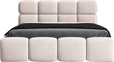 Produktbild von Polsterbett MONAKO 180 x 200 mit Matratze und Bettkasten. Farbe: Beige