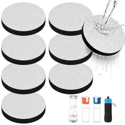 Productafbeelding van Vervangingsfilters voor waterfilters - 8 stuks microdisc-filters voor drinkwaterflessen en kannen
