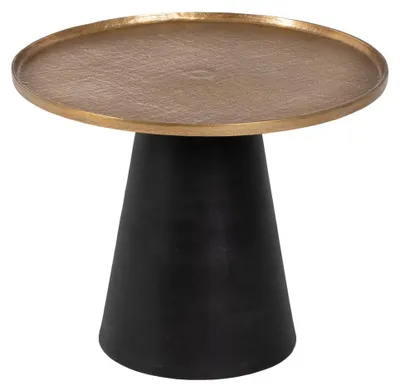 Beistelltisch aus Aluminium, gold, Ø 59 x 46 cm