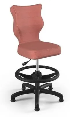 Obrázok produktu pre Detská rastová stolička, ergonomická stolička na písanie, vhodná pre výšku 133-159 cm, model PETIT SCHWARZ MONOLITH 08, s podnožkou