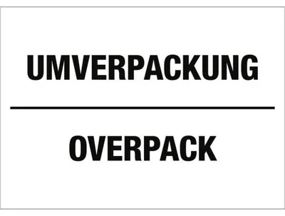 Produktbild von Aufkleber Umverpackung/Overpack, Folie, 148x105 mm, 1000 Stück/Rolle