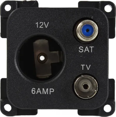 Produktbild von C-Line Presto Inprojal CBE 12 Volt Steckdose Sat TV Caravan Wohnmobil Wohnwagen schwarz