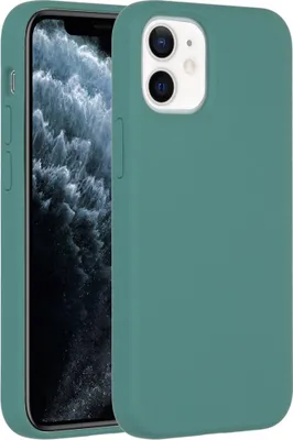 Obrázok produktu pre Accezz Tekutý silikónový zadný kryt pre Apple iPhone 12 Mini - Tmavo zelený