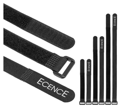 Produktbild von ECENCE Klettverschluss für Kabel, 25er Set Kabelbinder-Klett für Drähte, Schnüre, Kabel, Univer
