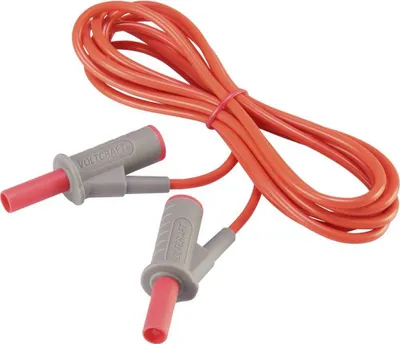 Produktbild von VOLTCRAFT MSB-501 Sicherheits-Messleitung Lamellenstecker 4 mm Lamellenstecker 4 mm 2.00 m Rot 1 St.