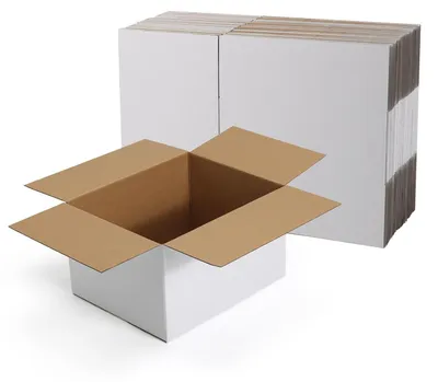 Productafbeelding van Set van 25 Witte Verzenddozen van Golfkarton