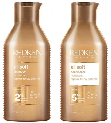 Produktbild von Redken All Soft Set - Shampoo 500 ml + Conditioner 500 ml