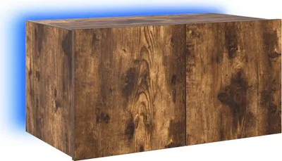 Produktbild von vidaXL TV-Wandschrank mit LED-Leuchten Räuchereiche 60x35x31 cm