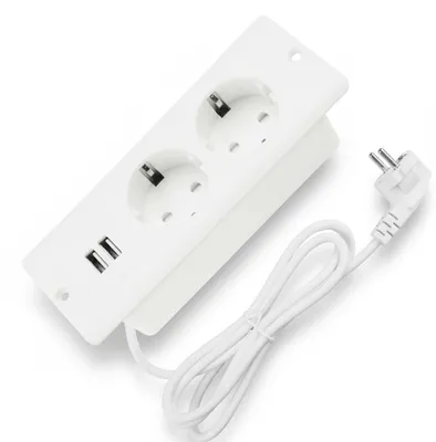Image de InAndOutdoorMatch - Prise encastrable - 2 ports USB - Blanche, Image générée par une IA