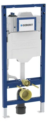 Immagine prodotto di Geberit Duofix, élément pour WC suspendu, 120cm, avec chasse d'eau à encastrer Sigma 12cm, 2 raccordements d'eau, avec rinçage hygiénique HS50, 111.076.00.2, 111.076.00.2