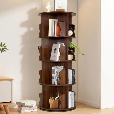 Produktbild von Bücherregal 360 Grad drehbar - Vintage Braun