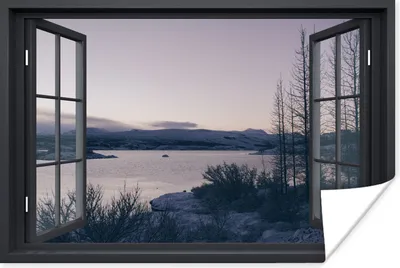 Produktbild von MuchoWow® Poster Aussicht - Berg - Nacht 60x40 cm - Schlafzimmerdekoration