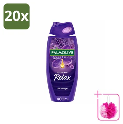 Zdjęcie produktu dla 20 sztuk żelu pod prysznic Palmolive Aroma Essences Ultimate Relax, pojemność 400 ml, zestaw ekonomiczny