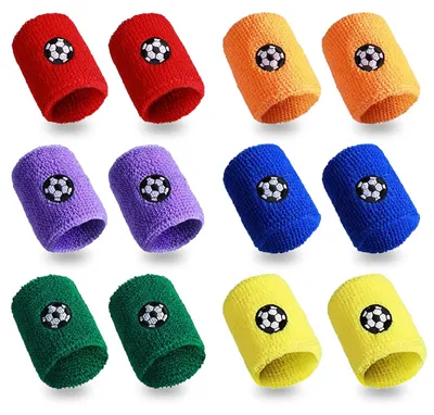Immagine prodotto di 12 fasce assorbenti per il polso, ideali per diverse attività sportive