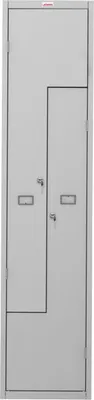Produktbild von Phoenix PLZ1240GGK Schließfach Z Locker Grau - 1 Spind 2 Türen - Schlüsselschloss - Für Büro, Lager, Fitness
